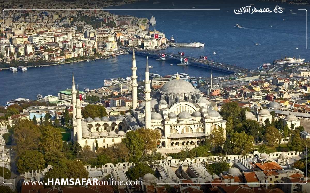 مسجد سلطان سلیمان (Süleymaniye Mosque) از مناطق تاریخی شهر استانبول